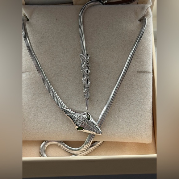 Awe Inspired Snake Lariat 925 Silver - Picture 4 of 7